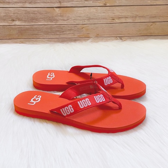 red ugg sandals